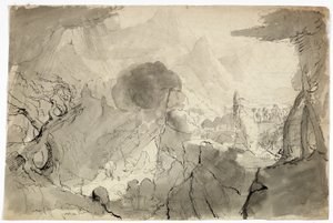 Estudio para la Expulsión del Jardín del Edén, 1828 de Thomas Cole
